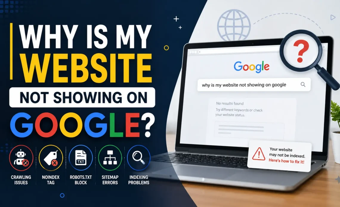 why is my website not showing on google
